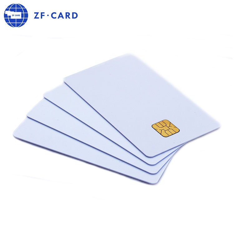 Plastic PVC White Blank card With Chip And Magstripe