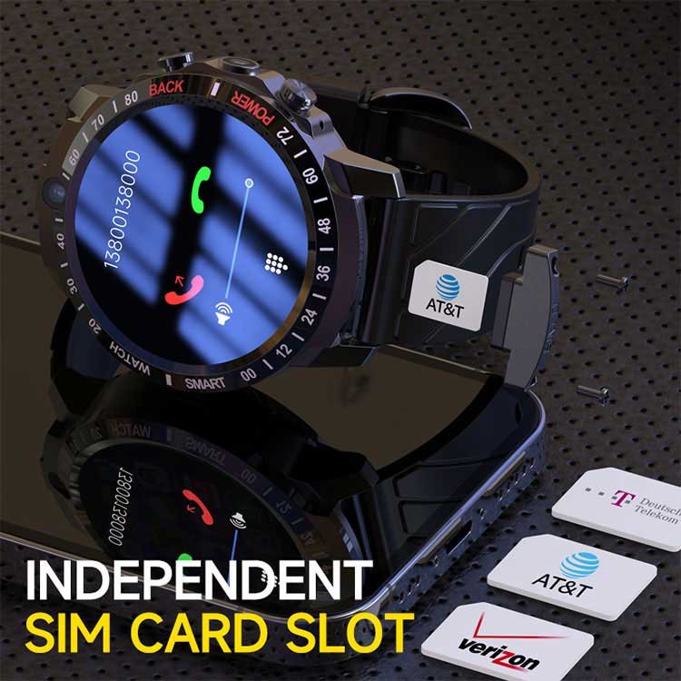New arrival 4G smart watch dual camera 1000mah battery face recognition WIFI GPS SIM card Android smart watch men