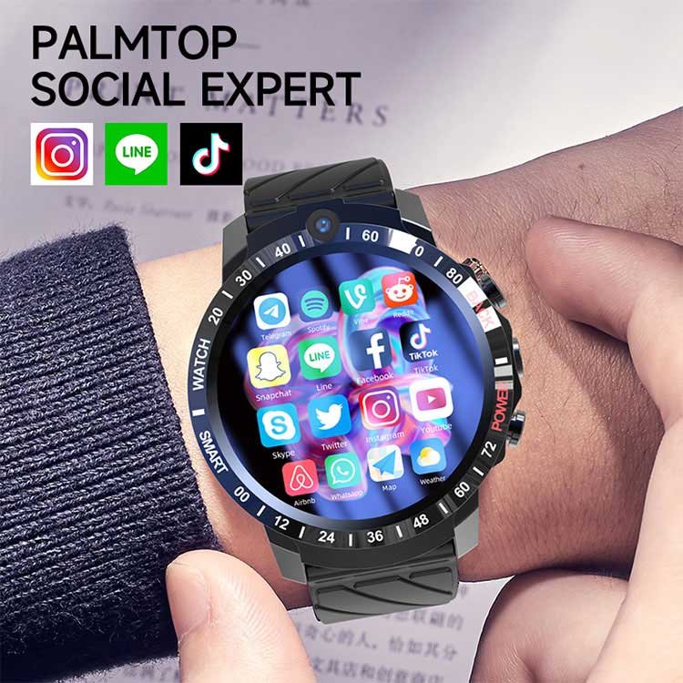 New arrival 4G smart watch dual camera 1000mah battery face recognition WIFI GPS SIM card Android smart watch men