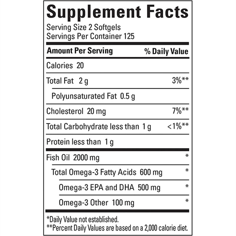 Fish Oil 1200MG EPA + 900MG DHA 120 Softgels Value Size Fish Oil Omega 3 Supplement For Heart Health