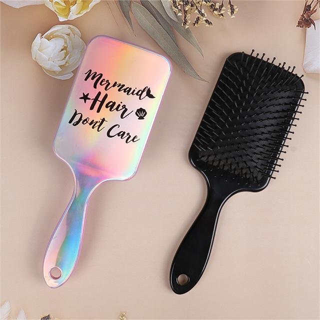 Custom Logo Paddle Metal Bristle Hair Brush Wig Brush Cushion Hair Extension Brush