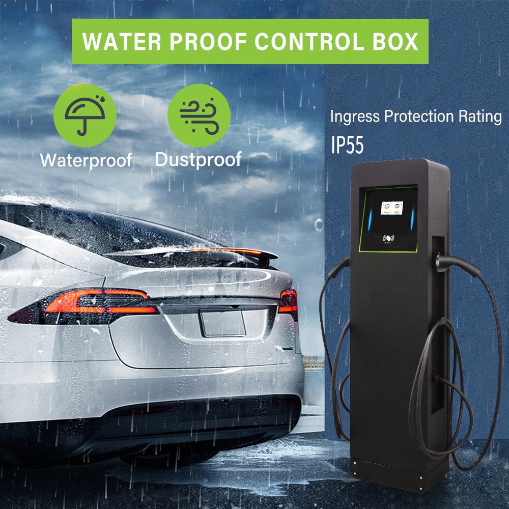 Oem 44kw Ev Charger type 2 AC 22 kW EV Car Level 2 EV Charging Station With POS Terminal Credit Card Payment Gateway APP