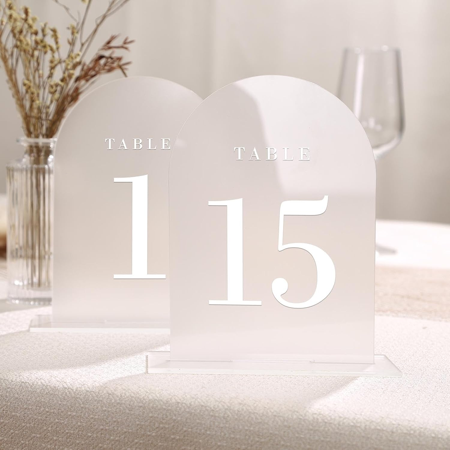 Wholesale plexiglass table holder number luxury acrylic arch mirror wedding centerpieces Place Cards Table Numbers