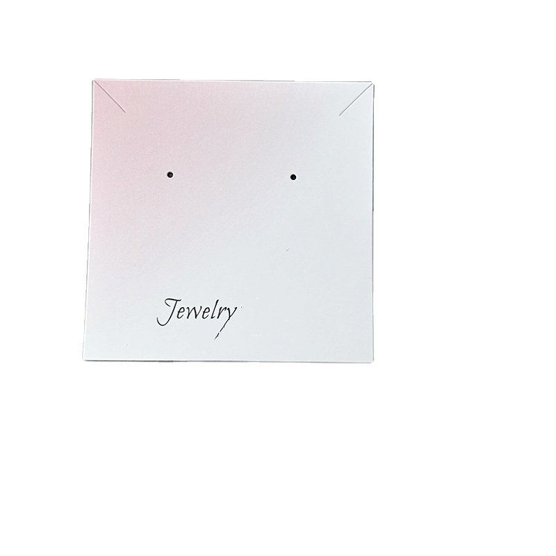 Custom design business card press on nail instruction cards jewelry display paper card for earrings