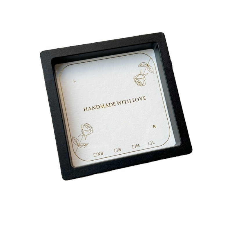 Custom design business card press on nail instruction cards jewelry display paper card for earrings