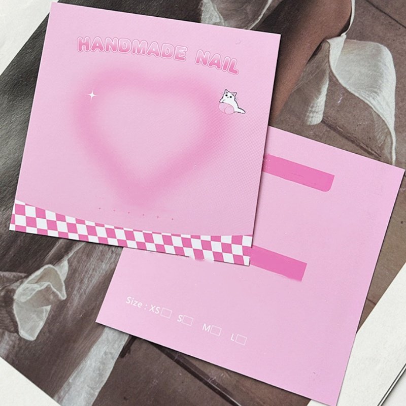 Custom design business card press on nail instruction cards jewelry display paper card for earrings