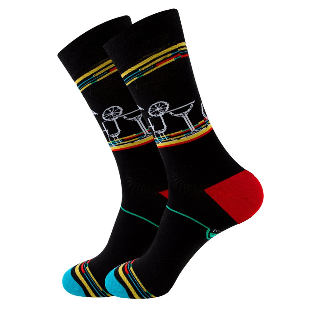 New Arrival Cartoon Cute Custom Logo Unisex Knitted Jacquard Fruit Funny Socks