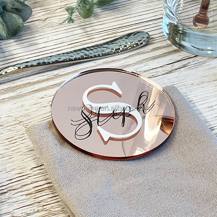 Personalised Acrylic Wedding Party Place Names - Luxury Custom Wedding Decor