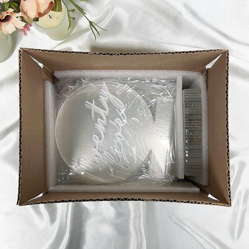 Promotional Round Clear Acrylic Table Numbers Wedding Centerpieces & Place Cards & Table Numbers For Wedding Reception
