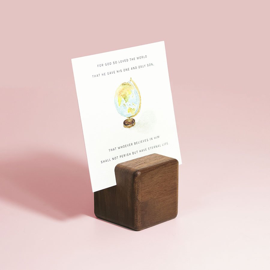 Wooden Card Holder Black Walnut for Table Restaurant Hotel Home Decoration Solid Wood Place Card Holder Picture Display Stand