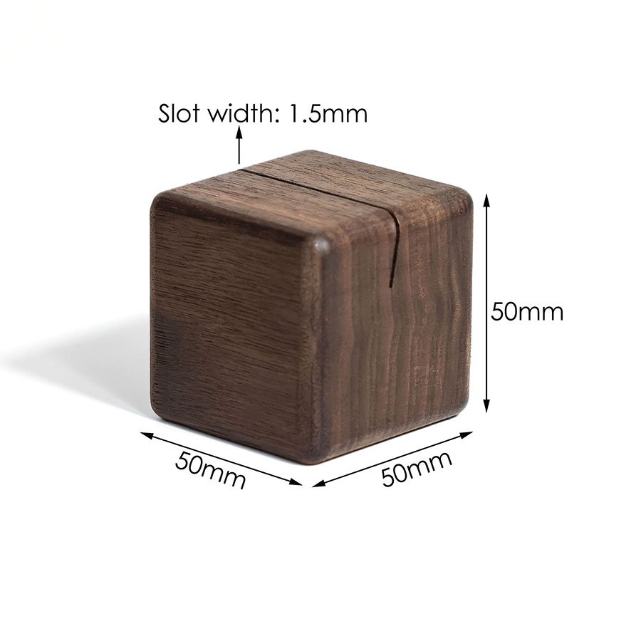 Wooden Card Holder Black Walnut for Table Restaurant Hotel Home Decoration Solid Wood Place Card Holder Picture Display Stand