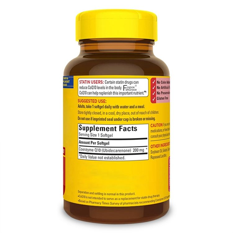 Dietary Supplement Co Q-10 Quality Vitamins 80 Rapid Release Softgels Helps Support Heart Function
