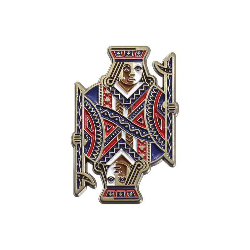 Vintage mythology deities game badge playing card enamel pins