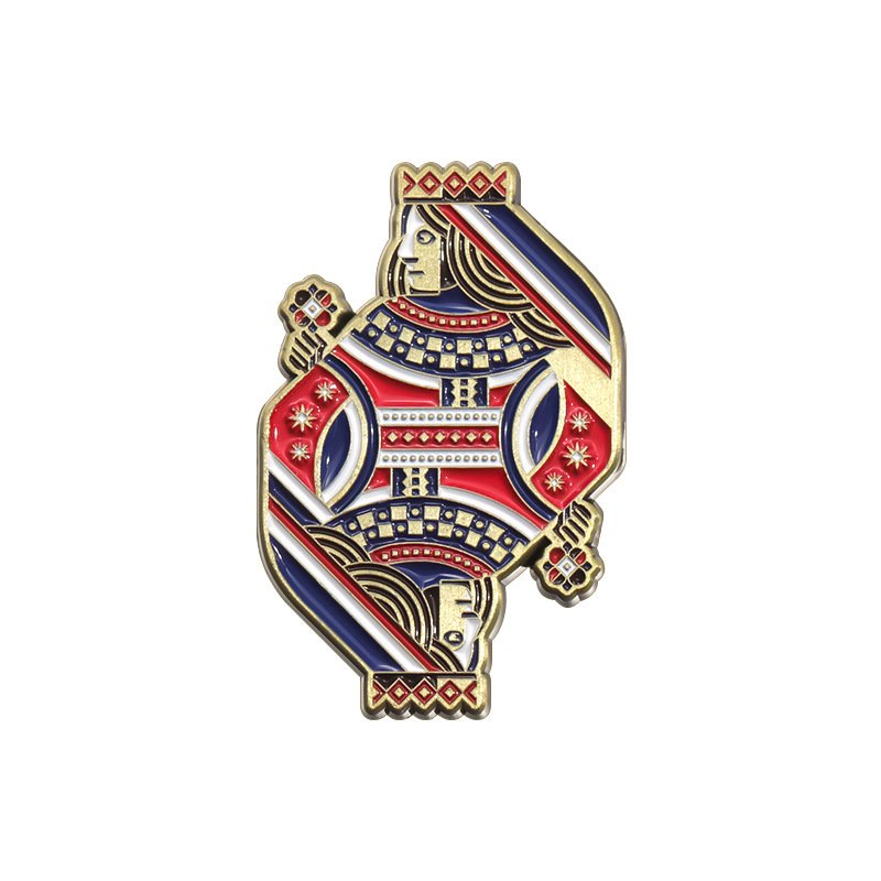 Vintage mythology deities game badge playing card enamel pins