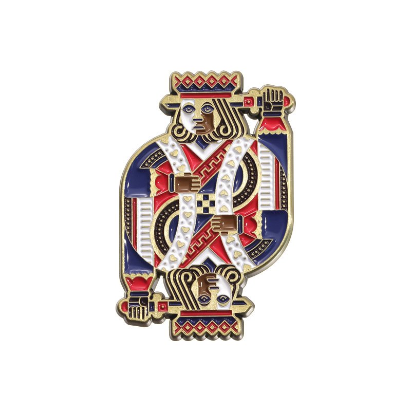 Vintage mythology deities game badge playing card enamel pins
