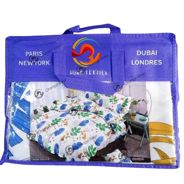 Wholesale trois places drap de lit drap house 100% cotton king bed sheet set pillow cases
