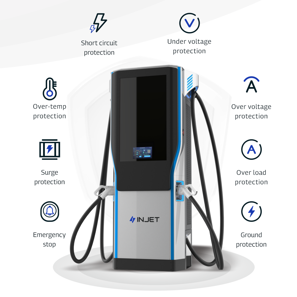 Electric Car Charger 7-320kw Dynamic Load Balancing Ev Charger Commercial Electric Car Charging With Pos Credit Card