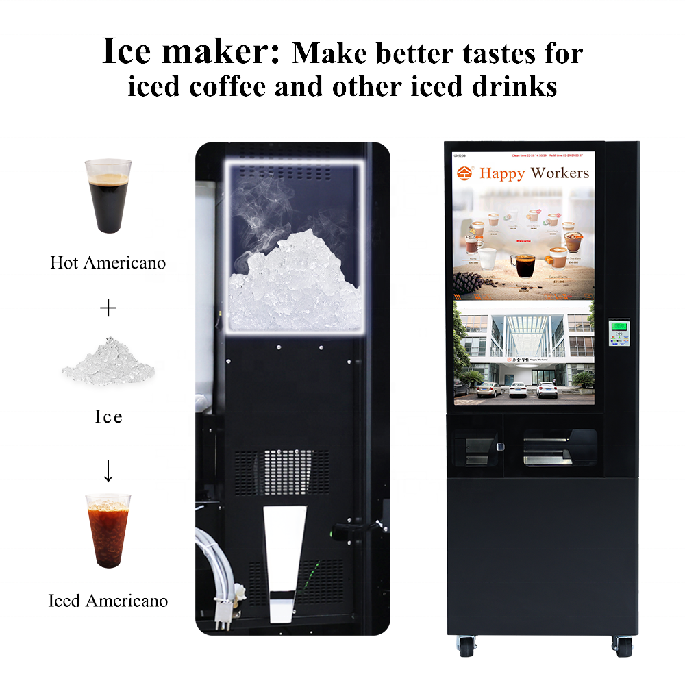 New Design Commercial Hot and Iced Vending Coffee Machine for Public Place JQ-002-A