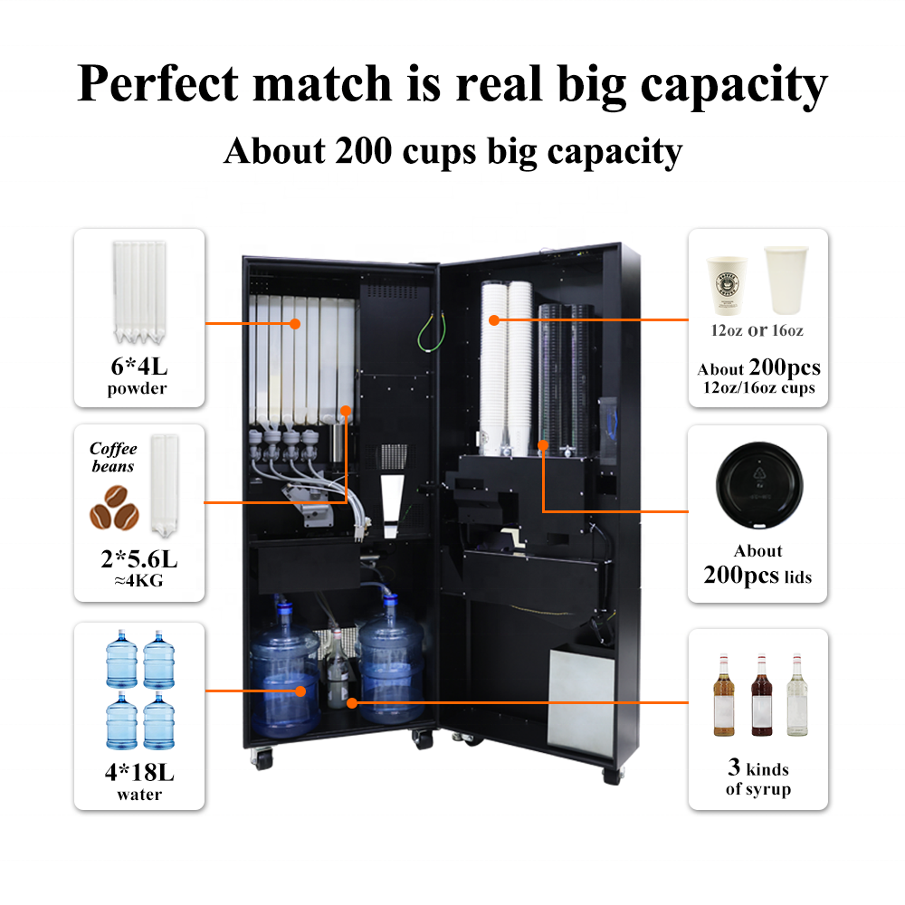 New Design Commercial Hot and Iced Vending Coffee Machine for Public Place JQ-002-A
