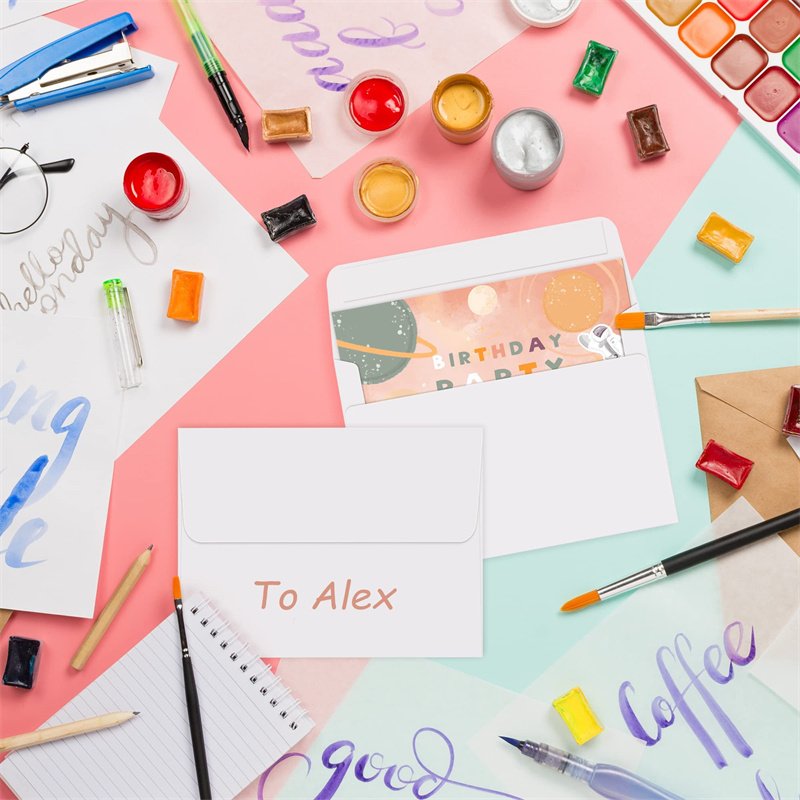 Custom A2 Wedding Invitation Envelopes 4.375x5.75 White Envelopes for Invitation, Greeting Cards, Photos