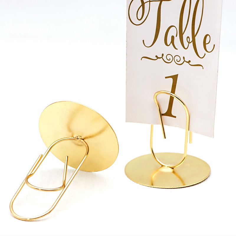 Wholesale wedding decoration table number holders Party Place Card Photo Clips Holder