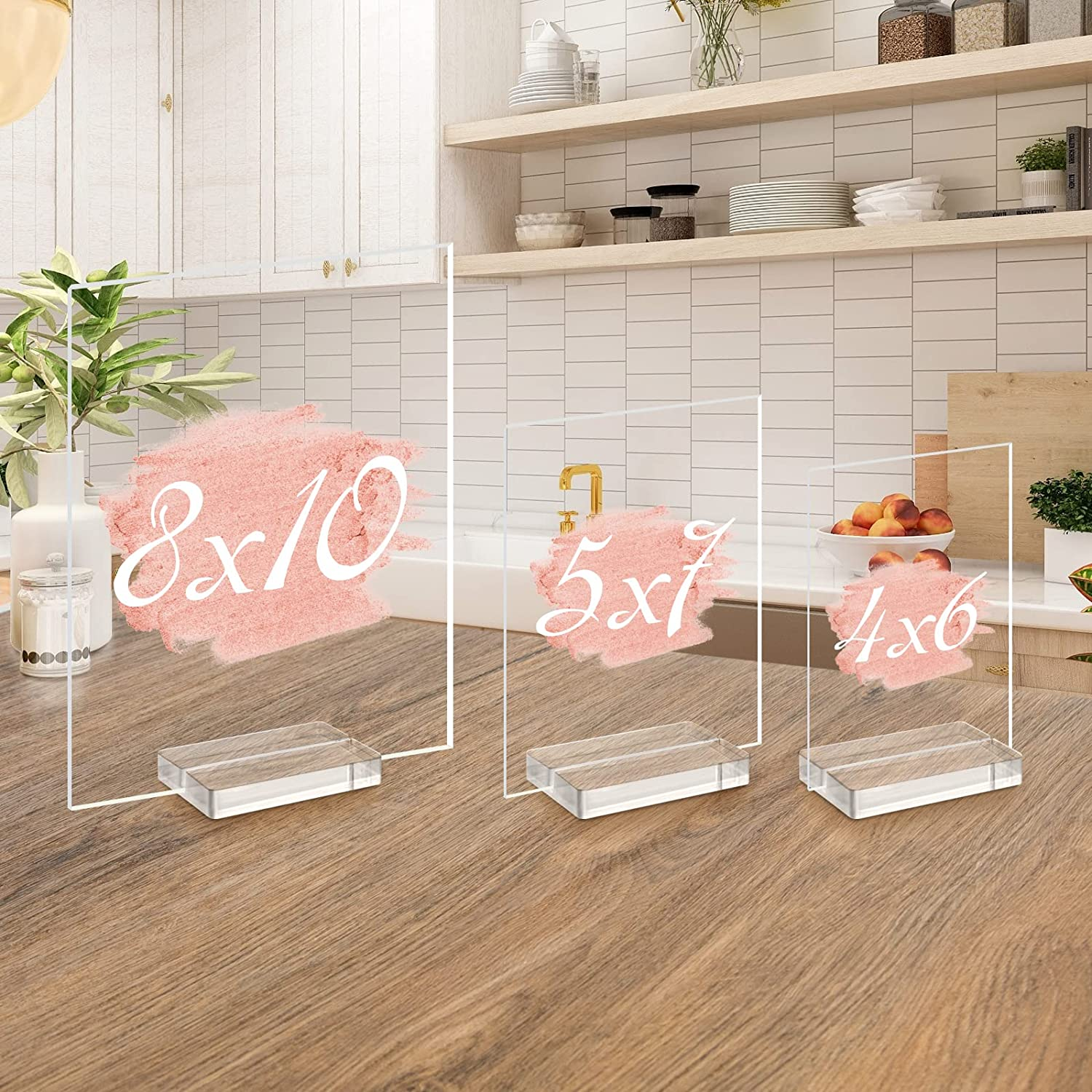 Gaojian Clear Acrylic Base Sign Holder Stand Acrylic Stands for Acrylic Place Card Wedding Table Number Signs