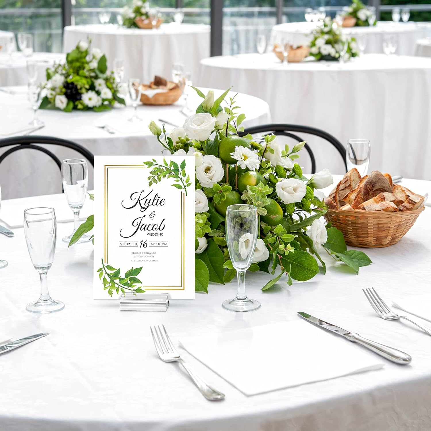 Gaojian Clear Acrylic Base Sign Holder Stand Acrylic Stands for Acrylic Place Card Wedding Table Number Signs