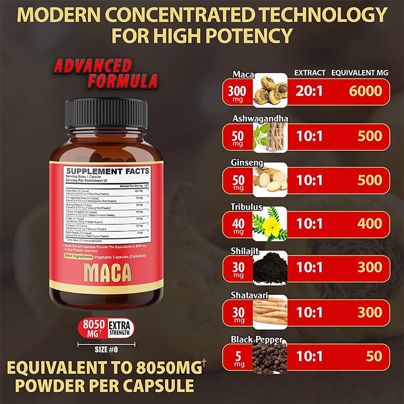 Maca Extract Tablet Power Tablet Stong Maca Capsules