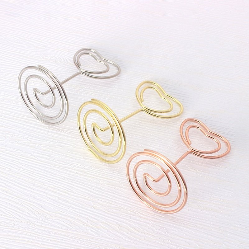 8.5CM tall Mini Heart spiral shaped Tabletop Photo Memo Note holder place card holder for Meeting Wedding Party