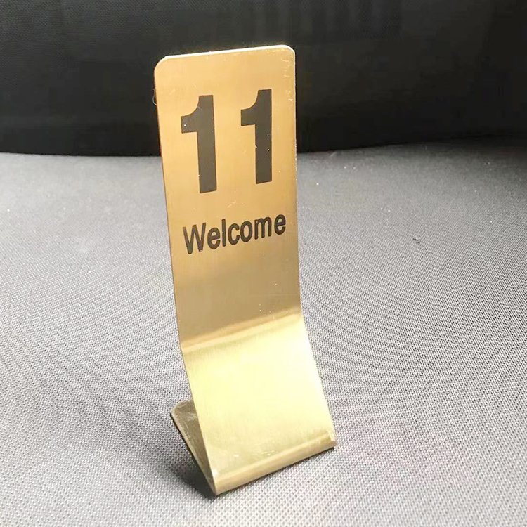 Wholesale Hotel Restaurant Wedding Stainless Steel Metal Stand Table Numbers