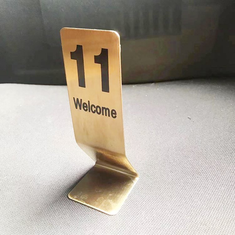 Wholesale Hotel Restaurant Wedding Stainless Steel Metal Stand Table Numbers