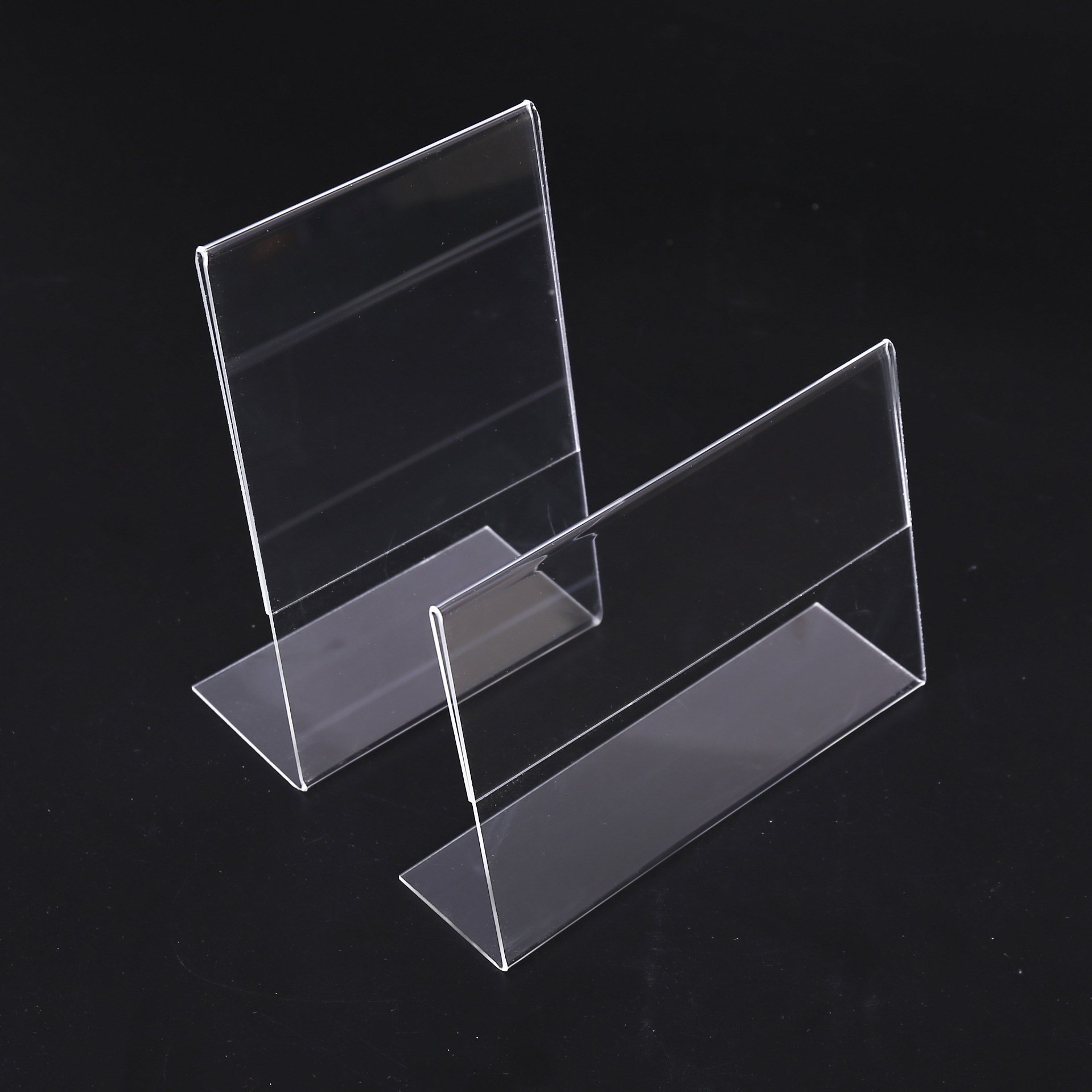 High quality T shape High magnet customized acrylic A5 paper holder A4 paper holder menu stand table card