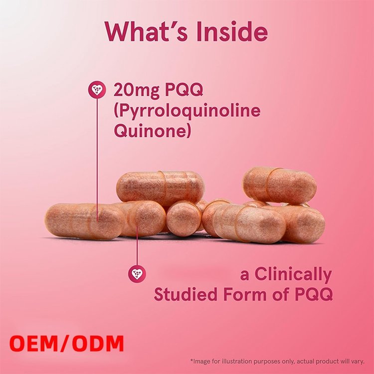 PQQ 20 mg 60 Capsules PQQ Dietary Supplement Gluten Free for Brain Heart Health & Cognitive Function