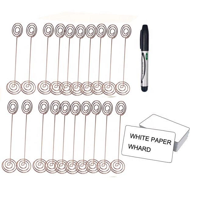 Gold color of place Card Holder for Table Weddings