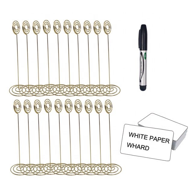 Gold color of place Card Holder for Table Weddings