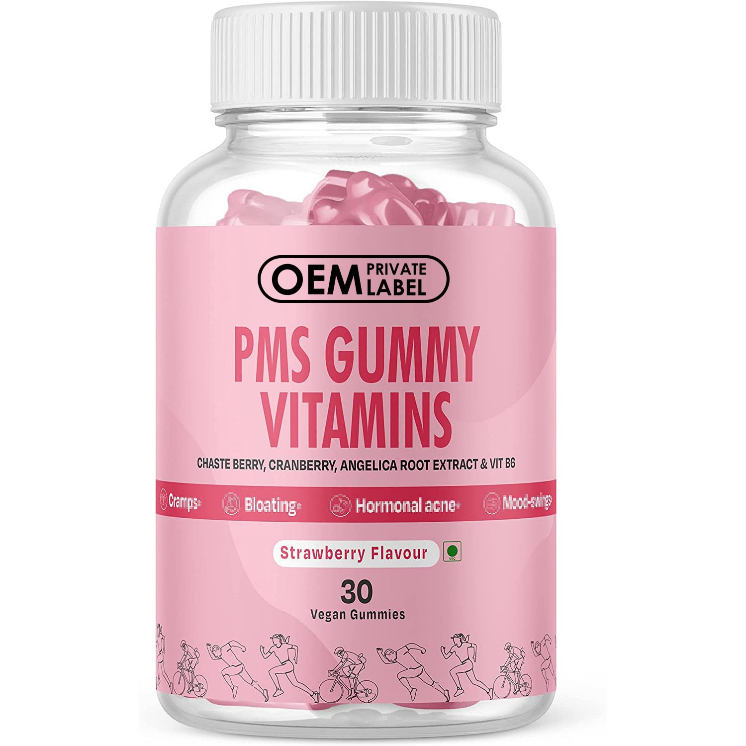OEM Private Label PMS Vitamins Gummies For Women PMS support