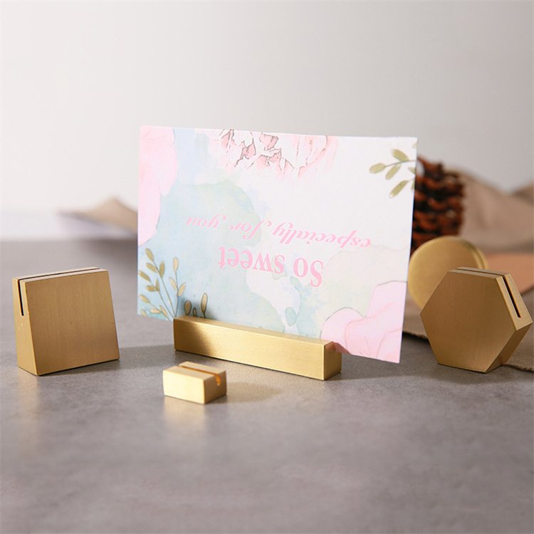 Place Card Holder Wedding Display Stand Brass Card Holder Stand Business Card Holder For Desk