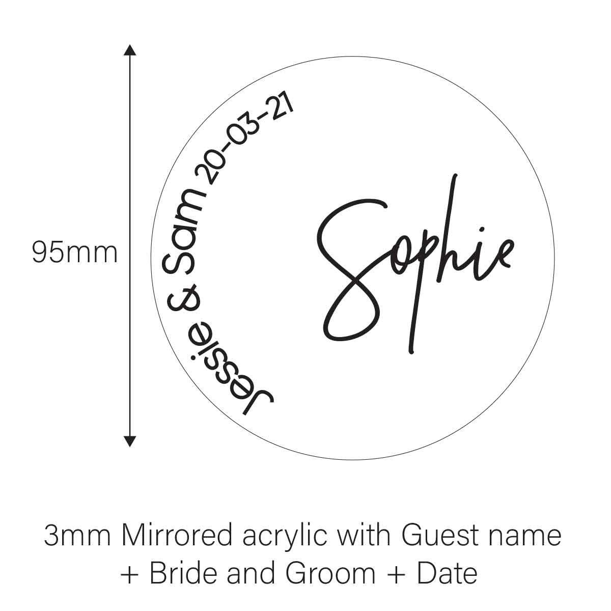 3mm Laser Cut Frosted Acrylic Perspex Coasters Name Place Coasters Transparent Circle Coasters for Wedding Decoration