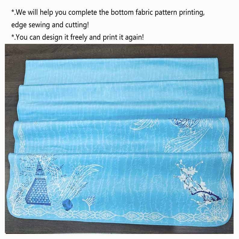 Custom Polyester Velvet Printed Art Table Place Mats Luxury Striped Outdoor Wedding Placemat Bottom Fabric Pattern