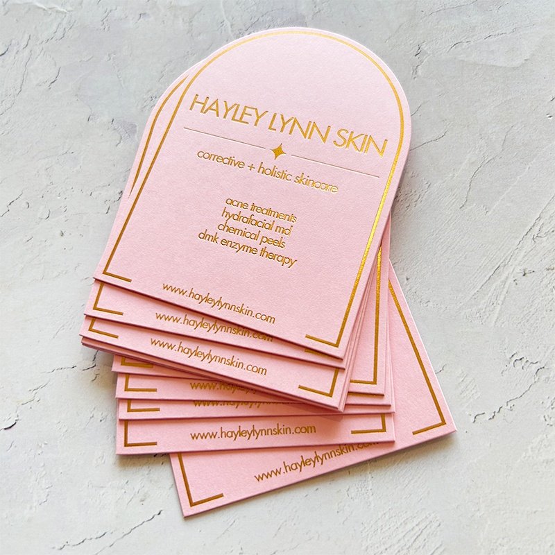 Factory Wholesale Double Sides Printing Custom Design Business Cards Luxury Gold Foil Advertising Thank You Cards With QR Code