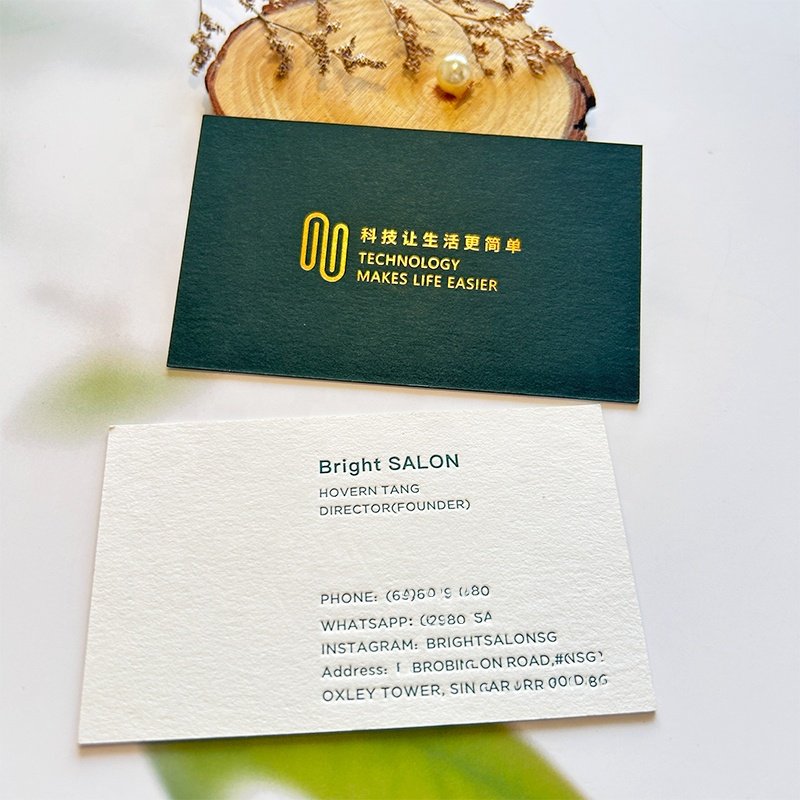 Factory Wholesale Double Sides Printing Custom Design Business Cards Luxury Gold Foil Advertising Thank You Cards With QR Code