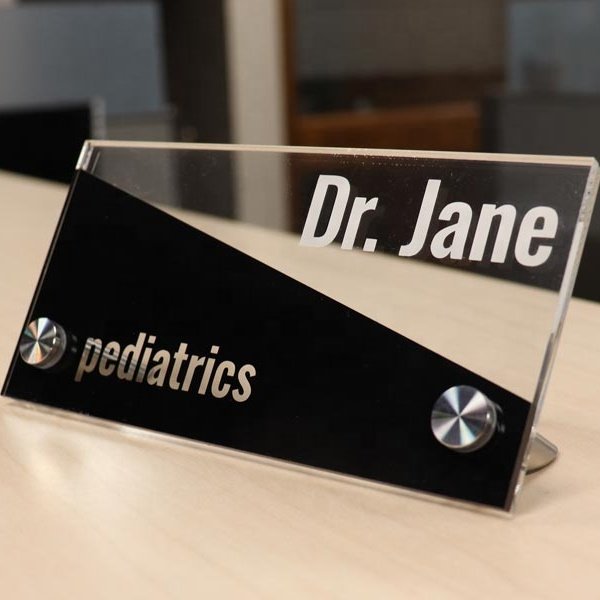 Custom Handmade Design Printed Transparent Acrylic Laser Cut Name Place Cards