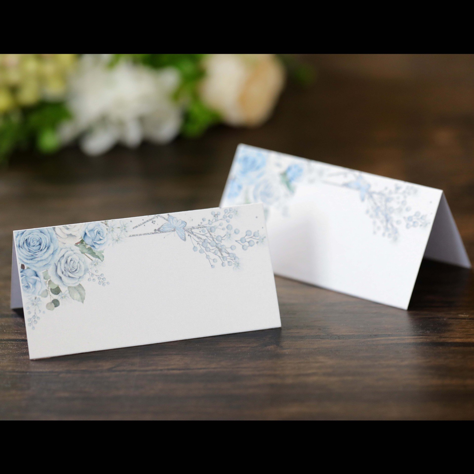 Factory Direct Seat Three-Dimensional Printing Rose Wedding Handwritten Name Card