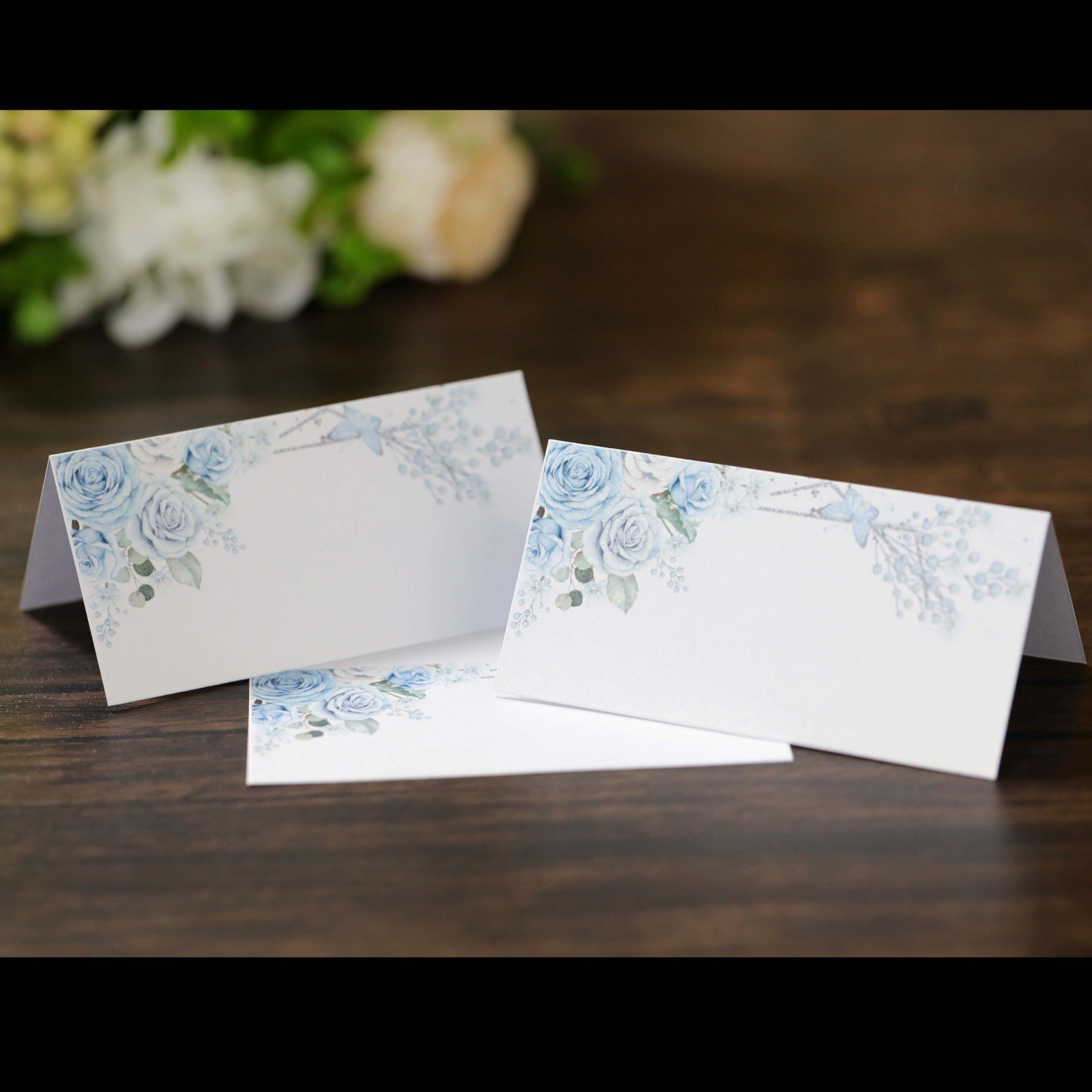 Factory Direct Seat Three-Dimensional Printing Rose Wedding Handwritten Name Card