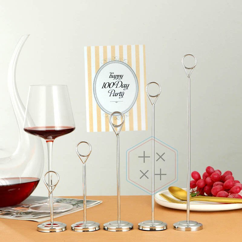 metal table number desktop name place card holders for wedding banquet