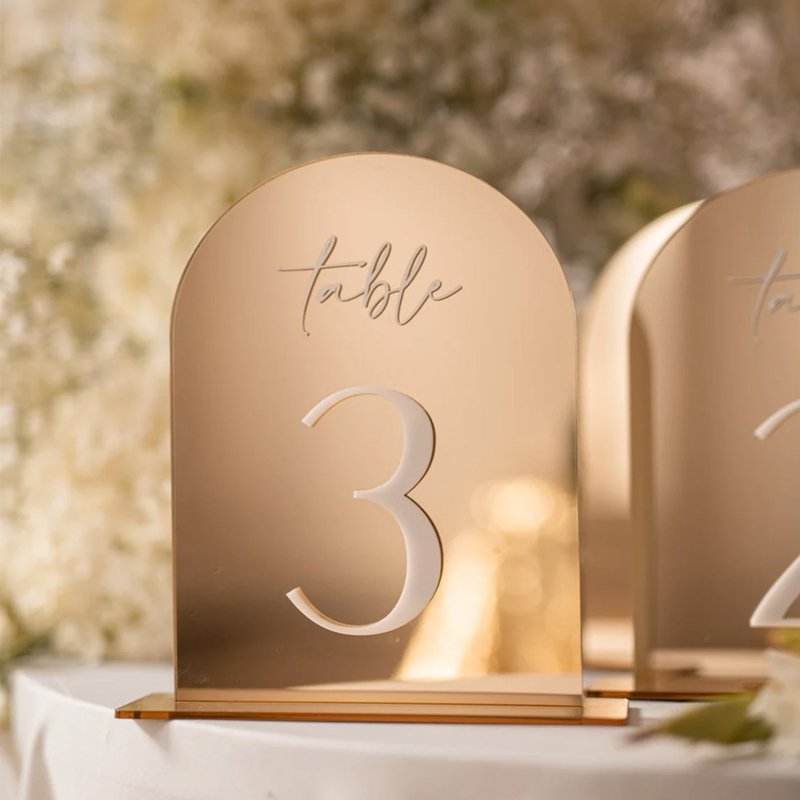 Clear Arch Acrylic Sign stand Acrylic Wedding Blank table name card number holder place cards and table numbers