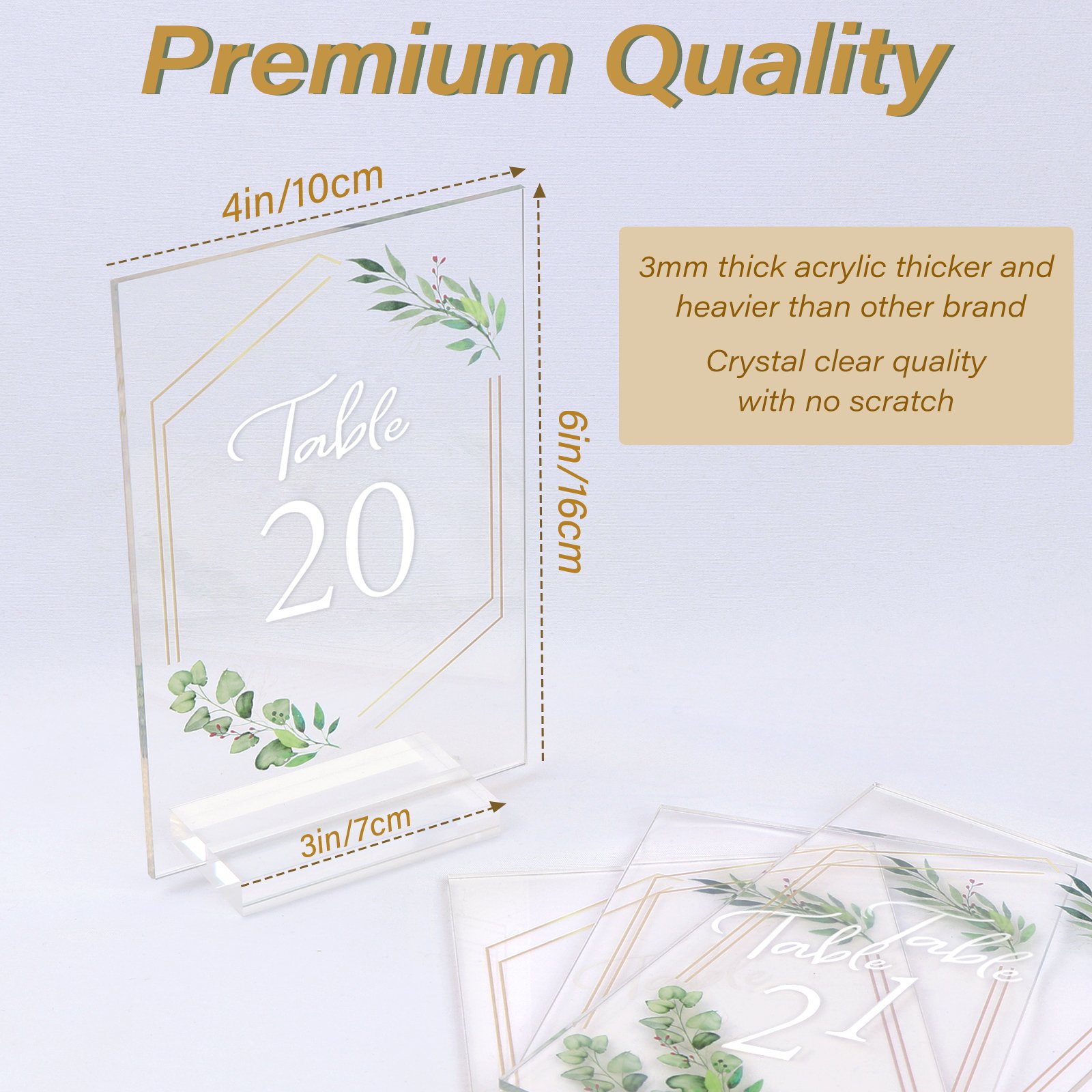 Ourwarm Wedding Place Cards Letters Centerpiece Sign Holders Acrylic Table Number