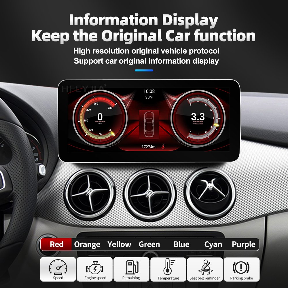 12.3Inch Android11 System Auto 4G SIM GPS Navigation Carplay TPMS Built-in GPS for Mercedes W246 2011-2018 Place Dashboard Radio