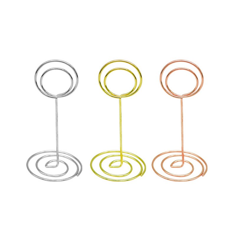 Metal Wire Photo Holder Table Picture Stands Table Number Place Card Holder Heart Shape Greeting Card Holders for Wedding