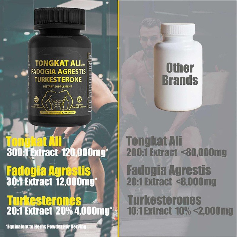 Factory Supplies Private Label Natural Root Red Extract Bulk Tongkat Ali Capsules